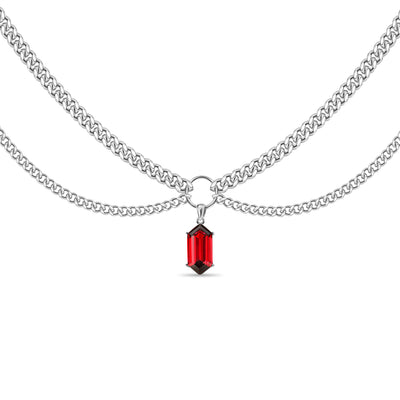 Crystal Double Chain Choker