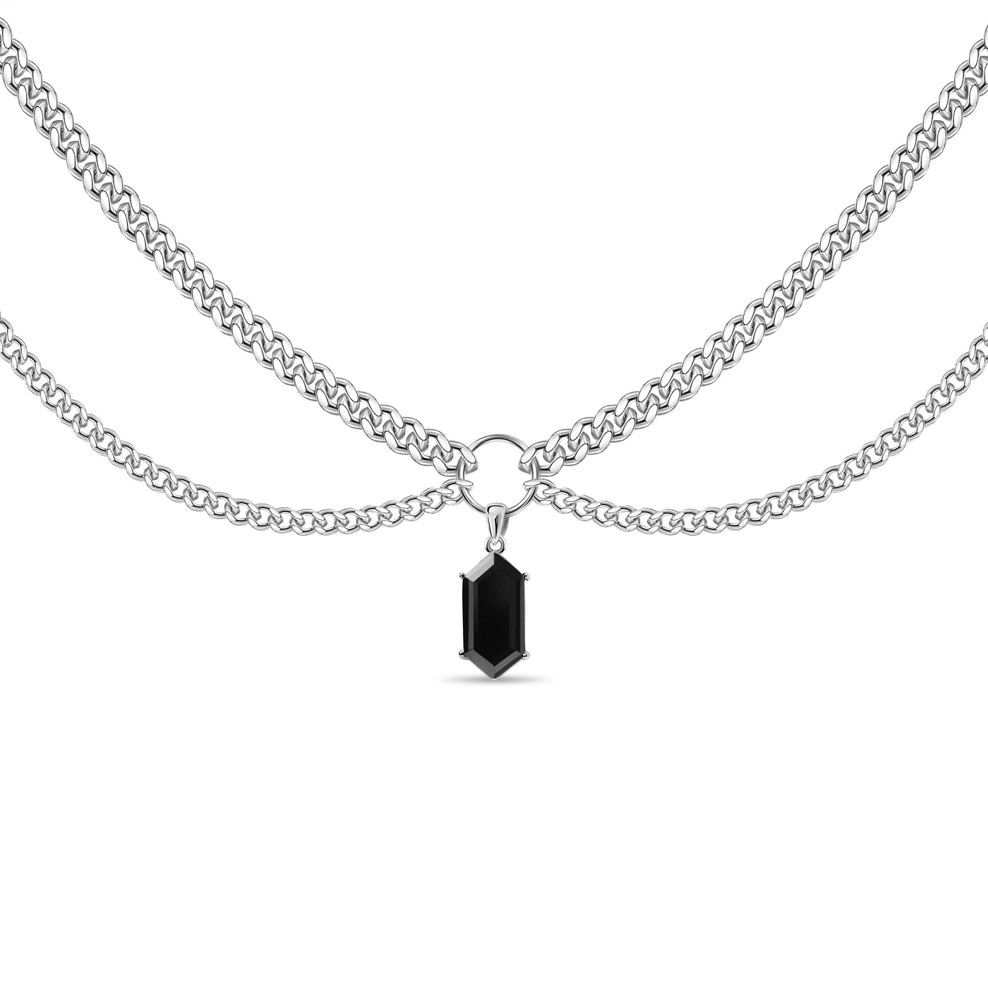 Crystal Double Chain Choker