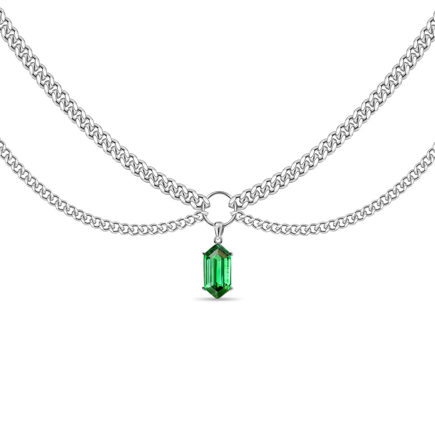 Crystal Double Chain Choker