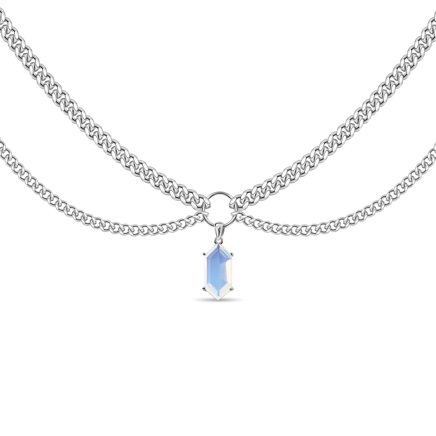 Crystal Double Chain Choker