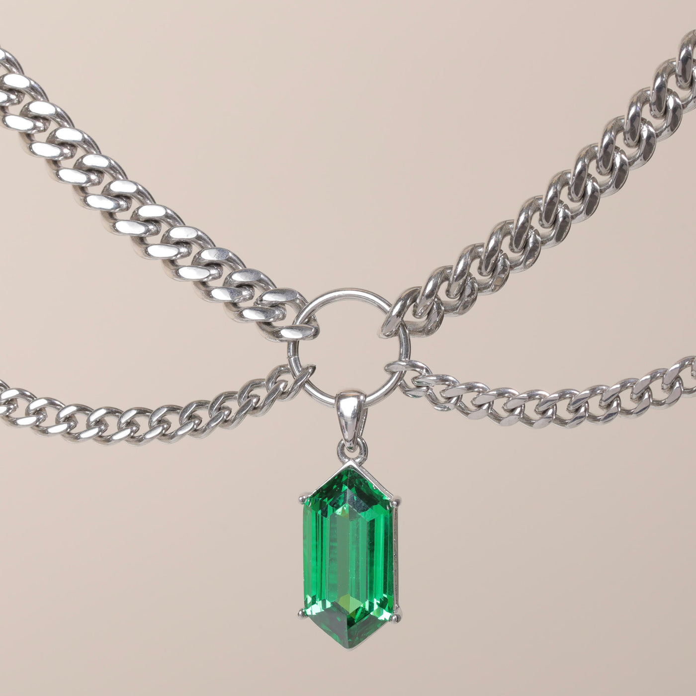 Crystal Double Chain Choker