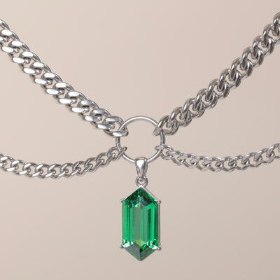Crystal Double Chain Choker