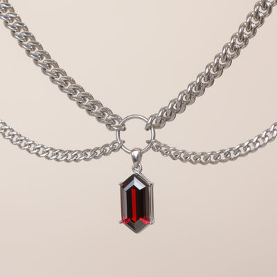 Crystal Double Chain Choker