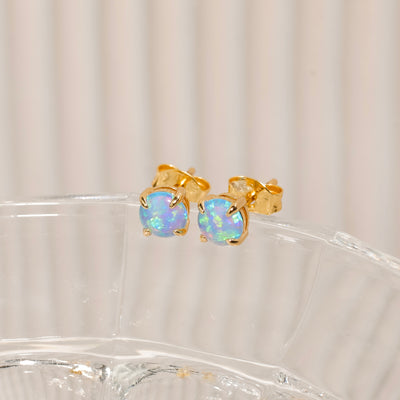 Wildfire Opal Studs