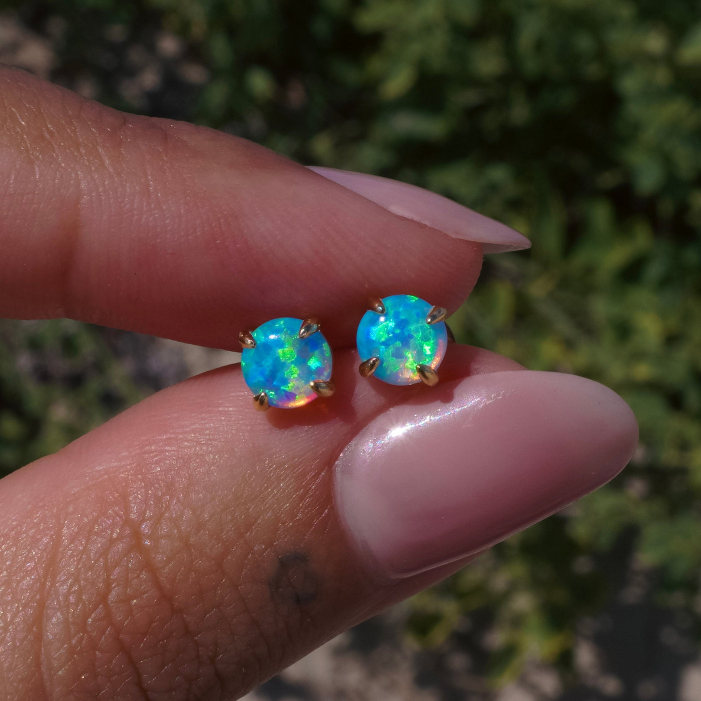 Wildfire Opal Studs