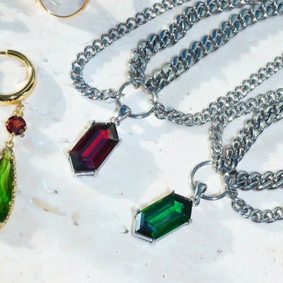 Crystal Double Chain Choker
