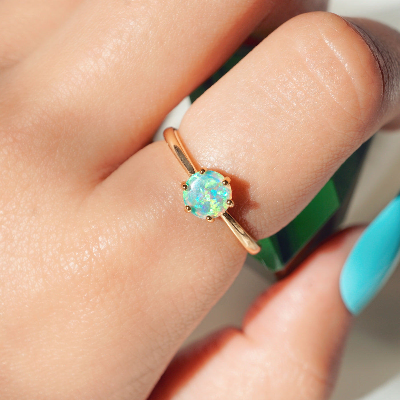Wildfire Opal Ring