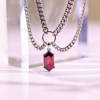 Crystal Double Chain Choker