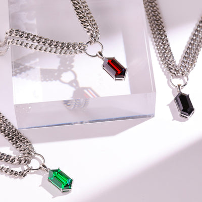 Crystal Double Chain Choker