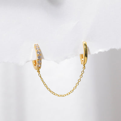 Chain'd Huggie Earring