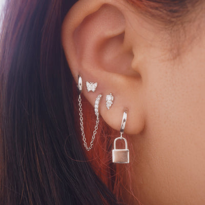 Chain'd Huggie Earring